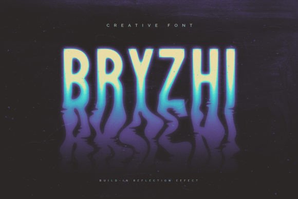 Bryzhi: A Liquid Reflection Typeface for Editorial Mood