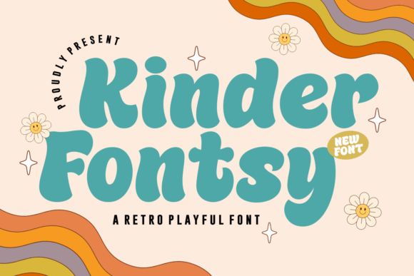 Kinder Fontsy: A Playful Retro Display Font for Marketing Impact