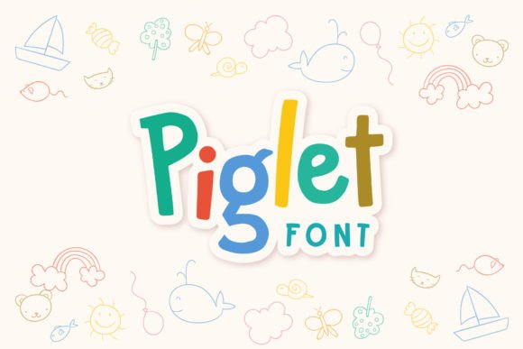 Piglet Font: A Whimsical Handwritten Typeface for Crafters