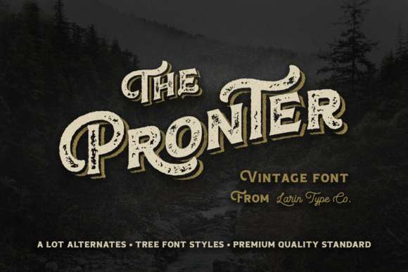Pronter: A Vintage Display Font Designed for Modern Marketing