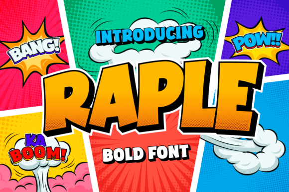 Raple: A Bold Display Font for Creative Product Designs