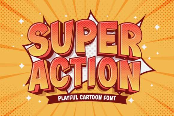 Super Action Typeface: A Fun Display Font for Creative Brands